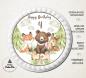 Preview: Tortenaufleger zum Geburtstag "Waldtiere, Bär, Fuchs & Reh" inkl. einem persönlichen Wunschtext