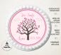 Mobile Preview: Tortenaufleger zur Taufe "Lebensbaum" in Rosa mit einem Wunschtext