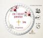 Preview: Tortenaufleger zur Kommunion "Blüten & Rosen" personalisiert mit Text