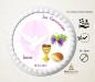 Preview: Tortenaufleger zur Kommunion "Fisch Trauben Brot Kelch" in Rosa personalisiert mit Text