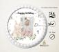 Preview: Häschen Tortenaufleger zum Geburtstag Mädchen personalisiert