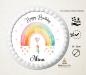 Preview: Tortenbilder mit Regenbogen & Friedensbogen personalisiert