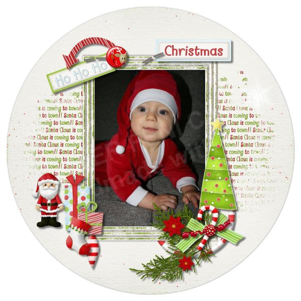 Tortenaufleger zu Weihnachten "Weihnachtsbaum" personalsiert mit Foto und Name