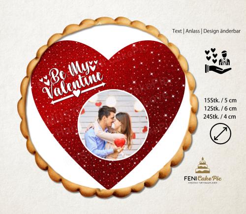 Muffinaufleger personalisiert zum Valentinstag in Herzform