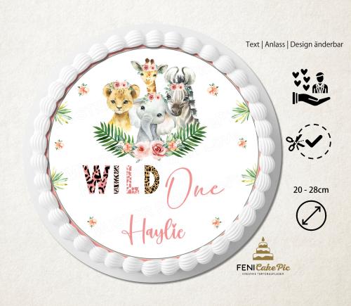 Tortenaufleger Geburtstag Dschungel Wild One personalisiert